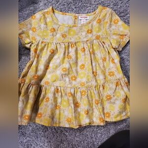 Floral Yellow and Orange Kids Dress